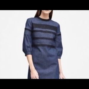 BR denim and lace dress